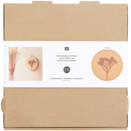 Rico Design Punch Needle Kit - Brown Gypsophila