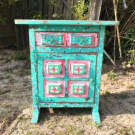 Small turquoise Ibiza cabinet