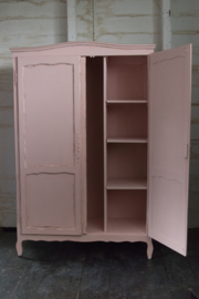 Pink linen closet