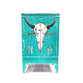 Turquoise skull kast