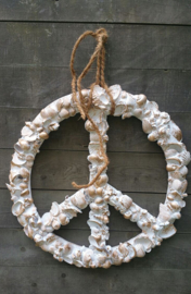 Peace sign with shells