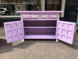 Cabinet purple hand-painted
