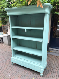 Turquoise open cabinet