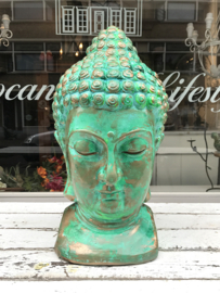 Turquoise/goud Buddha Hoofd