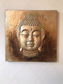 Wanddecoratie Buddha goud