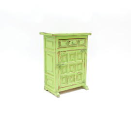Small green hand painted cabinet