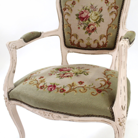 Dames brokante fauteuil/stoel