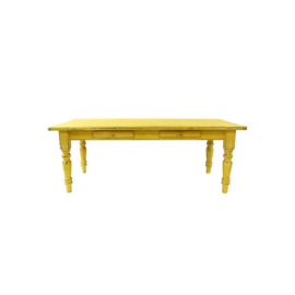 Hand-painted yellow dining table