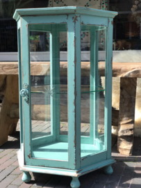Hand-painted glass cabinet