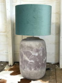 Concrete lamp base with cap