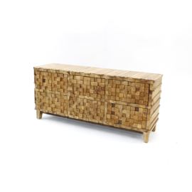 Wooden block cabinet / dresser