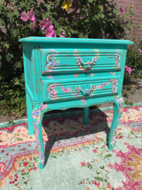 Small turquoise cabinet