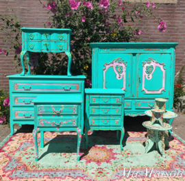 Small turquoise cabinet
