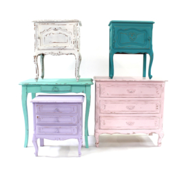 Sidetable turquoise with drawers