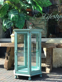 Hand-painted glass cabinet