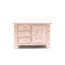 Pink hand-painted cabinet