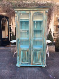 Cabinet turquoise/gold