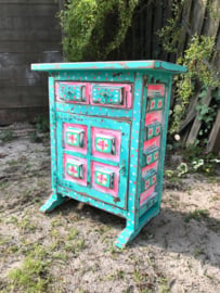 Small turquoise Ibiza cabinet