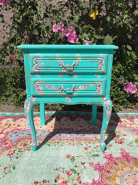 Small turquoise cabinet