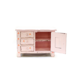 Pink hand-painted cabinet