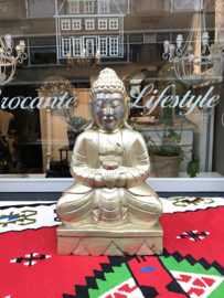Houten Buddha goud