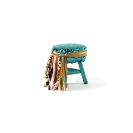 Turquoise stool