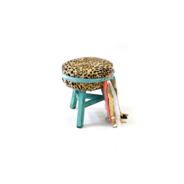 Turquoise panther stool
