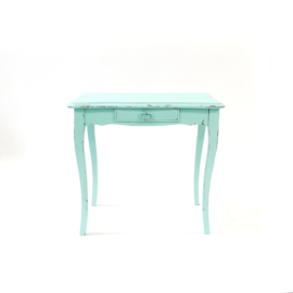 Sidetable turquoise met laden