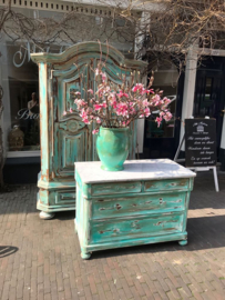 Turquoise commode