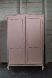 Pink linen closet