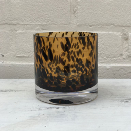Candle vase Leopard small