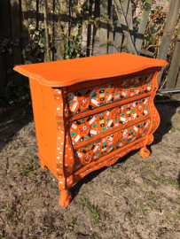 Small orange cabinet