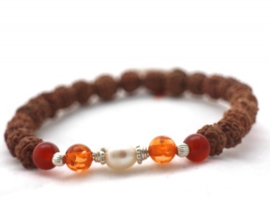 Armband met Carneool en Parels - Mala Spirit