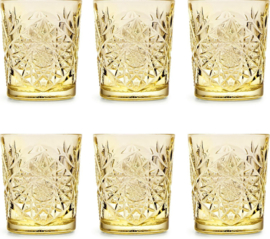 Pale Yellow Libbey Hobstar drinkglazen - set van 6