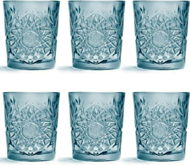 Blue Libbey Hobstar drinkglazen - set van 6