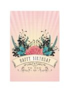 Kleine verjaardagskaart - Bday Rose