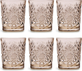 Tender Taupe Libbey Hobstar drinkglazen - set van 6