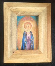 Maria in houten lijstje - zelfmade