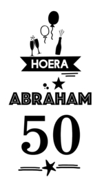 Raamsticker Abraham 50 jaar