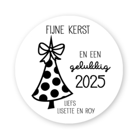 Sluitstickers - kerst met naam