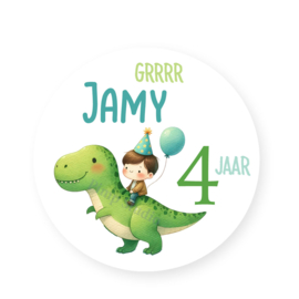 Traktatie stickers - Dino Temmer