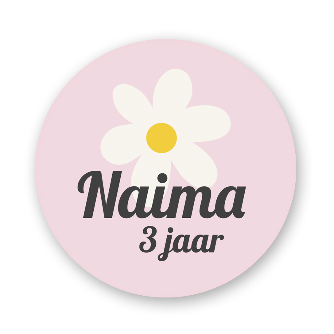 Traktatiestickers  - Madelief Naam en Leeftijd