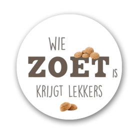 Sluitstickers Sinterklaas -  WIE ZOET IS KRIJGT LEKKERS