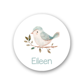Sluitstickers naam vogeltje