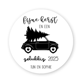 Sluitstickers kerst - Fijne kerst met naam