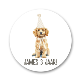 Traktatie stickers - Labradoodle