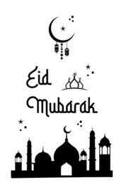 Raamsticker Eid Mubarak