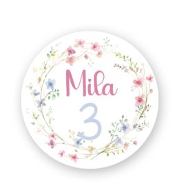 Traktatie stickers -Spring Birthday