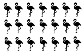 Traktatiestickers Flamingo