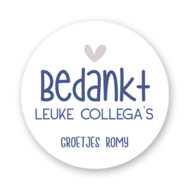 Sluitstickers – Bedankt collega’s